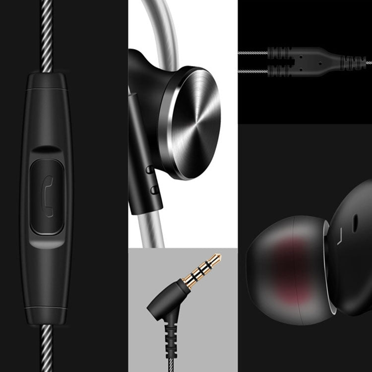 QKZ DM10 1.2m High-Quality In-Ear Metal Magnetic Sports Wired Earphones, Style: Grey - HoMEdemic™ 