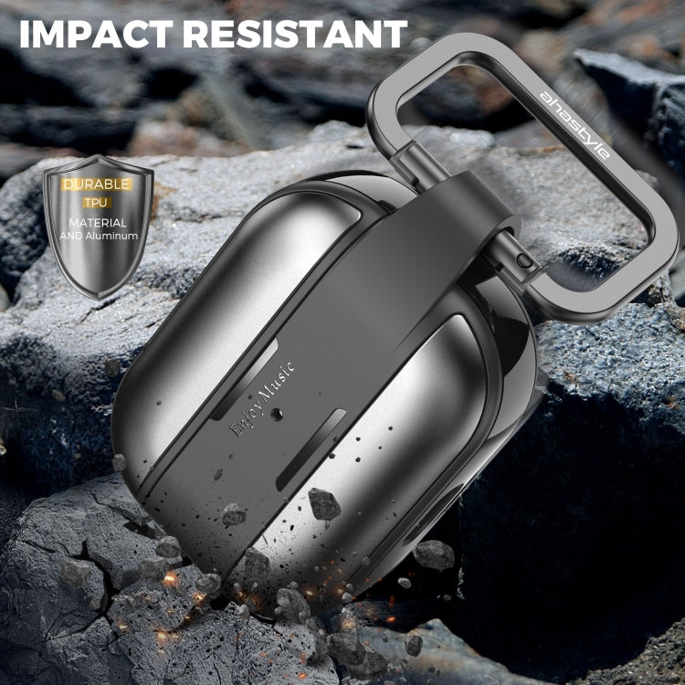 AhaStyle WG75-PRO For AirPods Pro Split TPU+Aluminum Alloy Combination Protective Cover(Gray) - HoMEdemic™ 