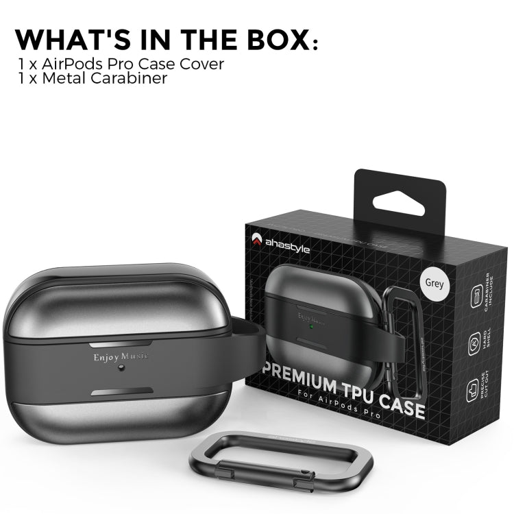 AhaStyle WG75-PRO For AirPods Pro Split TPU+Aluminum Alloy Combination Protective Cover(Gray) - HoMEdemic™ 