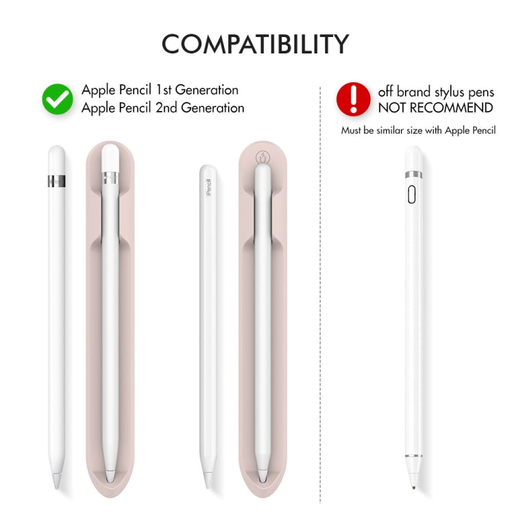 AhaStyle PT112 For Apple Pencil 1 / 2 Handwritten Pen Silicone Storage Groove Magnetic Silicone Pen Holder(Black) - HoMEdemic™ 