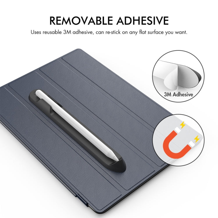 AhaStyle PT112 For Apple Pencil 1 / 2 Handwritten Pen Silicone Storage Groove Magnetic Silicone Pen Holder(Black) - HoMEdemic™ 