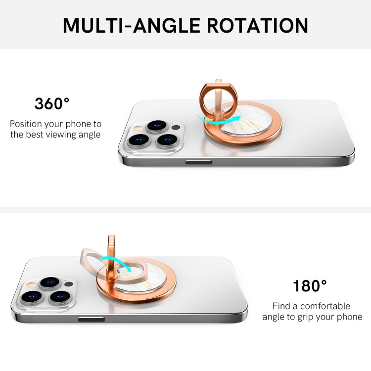 AhaStyle DD-01 Magsafe Aluminum Alloy Magnetic Suction Support Desktop Storage Base For IPhone 12/13/14/15 Series(Marble Blue) - HoMEdemic™ 