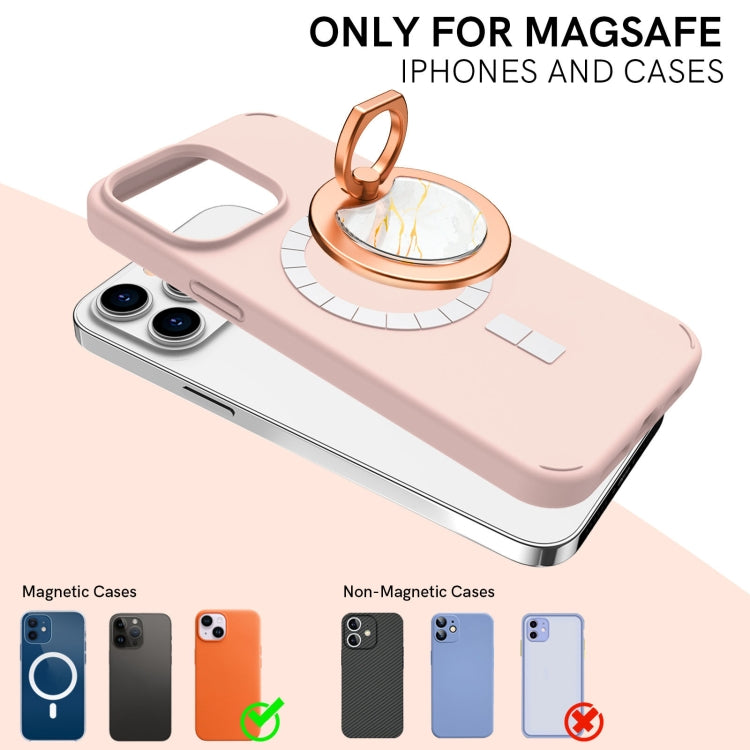 AhaStyle DD-01 Magsafe Aluminum Alloy Magnetic Suction Support Desktop Storage Base For IPhone 12/13/14/15 Series(Marble Blue) - HoMEdemic™ 