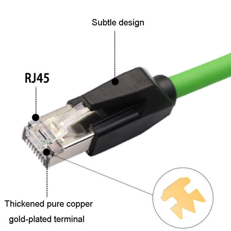 25m CAT6 Double Shielded Gigabit Industrial Cable Vibration-Resistant And Highly Flexible Drag Chain Cable - HoMEdemic™ 