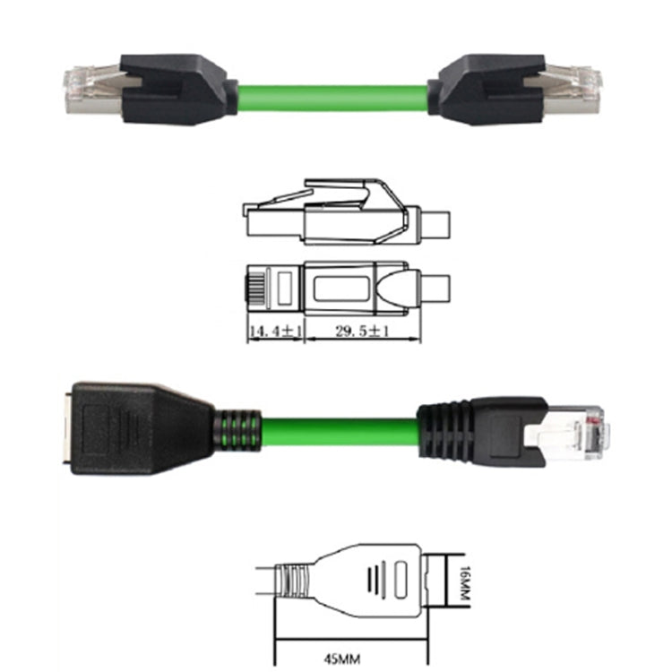 25m CAT6 Double Shielded Gigabit Industrial Cable Vibration-Resistant And Highly Flexible Drag Chain Cable - HoMEdemic™ 