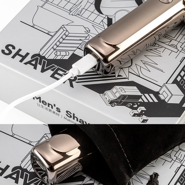 Men Electrical Shaver Portable Mini LED Digital Display Smart Shaving Razor(Bright Silver) - HoMEdemic™ 