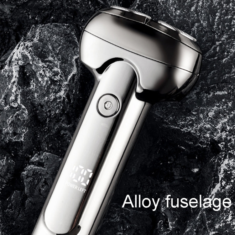 Men Electrical Shaver Portable Mini LED Digital Display Smart Shaving Razor(Bright Silver) - HoMEdemic™ 