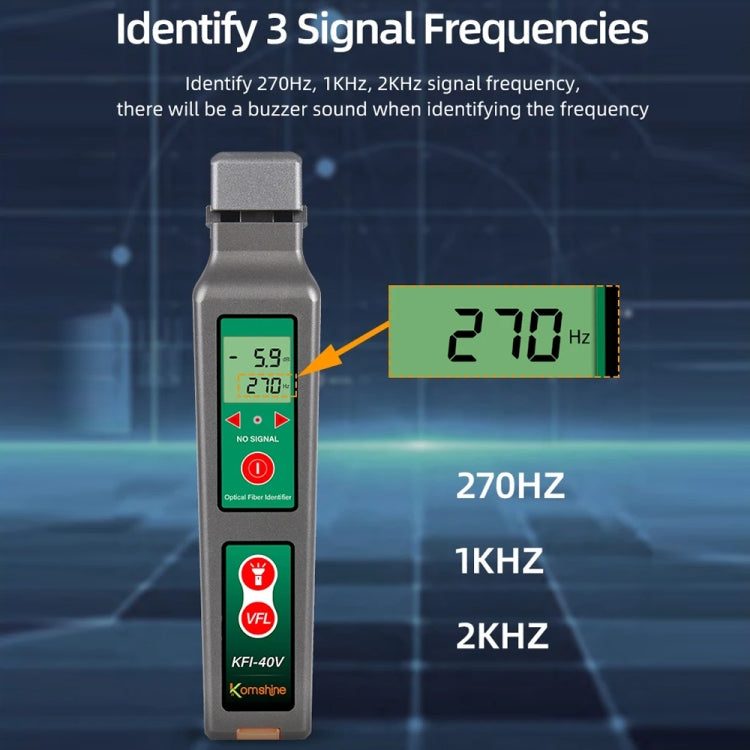 Komshine Fiber Optic Identifier Optical Cable Signal Direction Identifier With VFL Red Light 10mW(KFI-40V) - HoMEdemic™ 