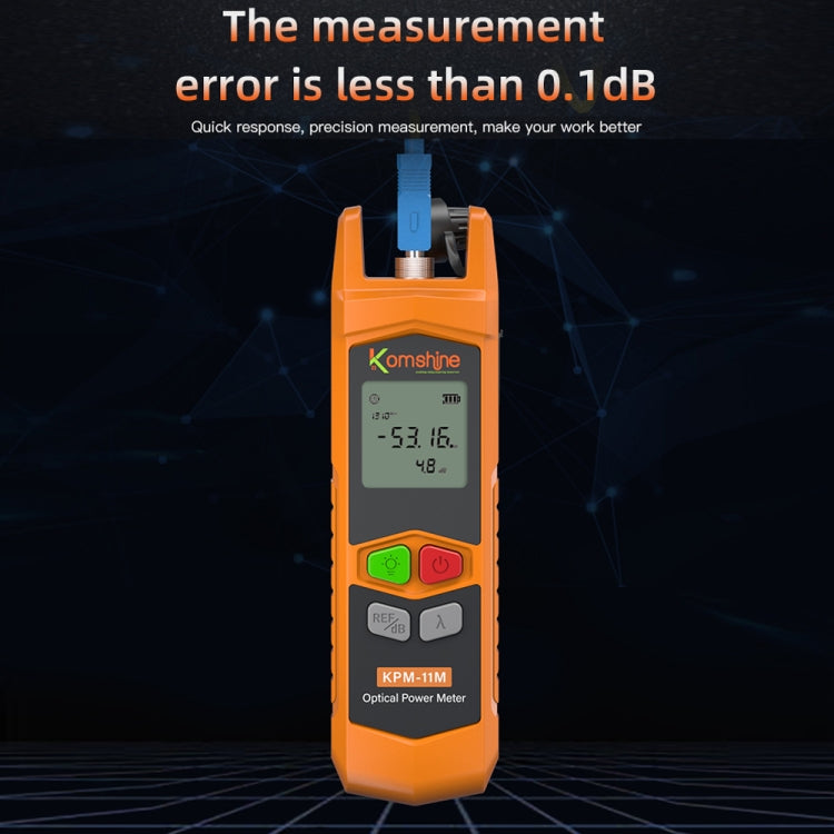 Komshine High Precision Optical Power Meter Mini Fiber Optic Light Attenuation Tester With LED, Specification: A-G/-70dBM to +6DBM - HoMEdemic™ 