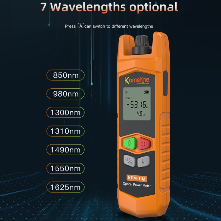 Komshine High Precision Optical Power Meter Mini Fiber Optic Light Attenuation Tester With LED, Specification: A-G/-70dBM to +6DBM - HoMEdemic™ 