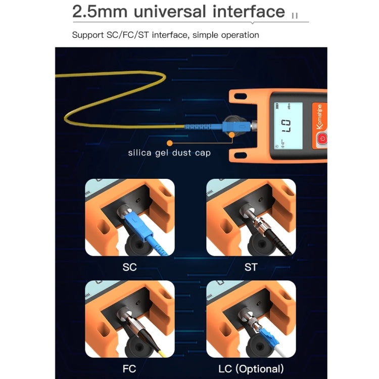 Komshine Mini Handheld Optical Power Meter Fiber Loss Measurement, Specification: KPM-25M-A/-70DBM to +6DBM - HoMEdemic™ 