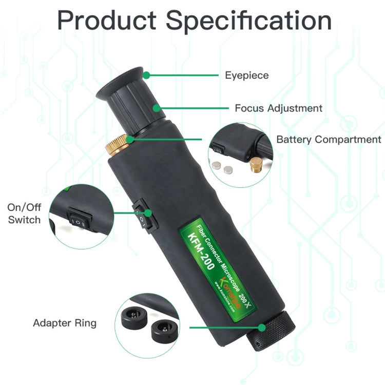KomShine 200x Handheld Fiber Optic Magnifier Detector(KFM-200) - HoMEdemic™ 