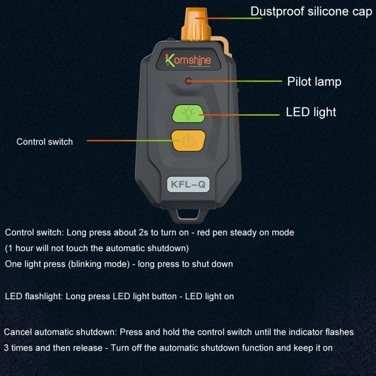 Komshine 15km Mini Optical Fiber Breakpoint Positioning Test Red Light Pen, Specification: KFL-Q-20MW - HoMEdemic™ 