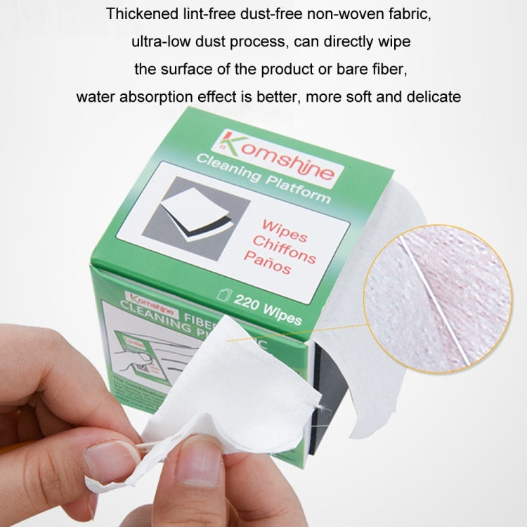 220sheets /box Komshine SC/FC/ST/LC/Bare Fiber Non-woven Optical Fiber Cleaning Paper - HoMEdemic™ 