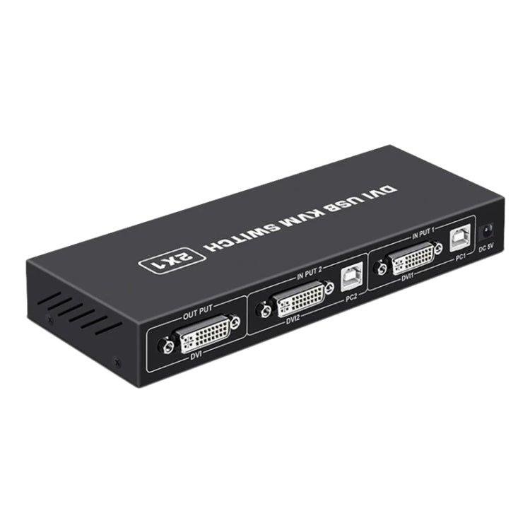 4K DVI USB KVM Switch DVI 2 In 1 Out Adapter Two Computer Shared Switcher Hub(Black) - HoMEdemic™ 