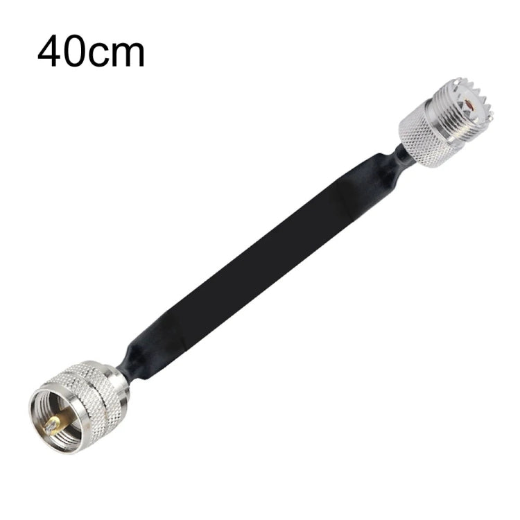 Window/Door Pass Through Flat RF Coaxial Cable UHF 50 Ohm RF Coax Pigtail Extension Cord, Length: 40cm(Male To Female) - HoMEdemic™ 