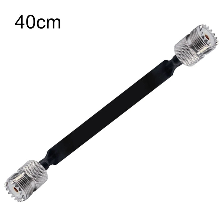 Window/Door Pass Through Flat RF Coaxial Cable UHF 50 Ohm RF Coax Pigtail Extension Cord, Length: 40cm(Female To Female) - HoMEdemic™ 