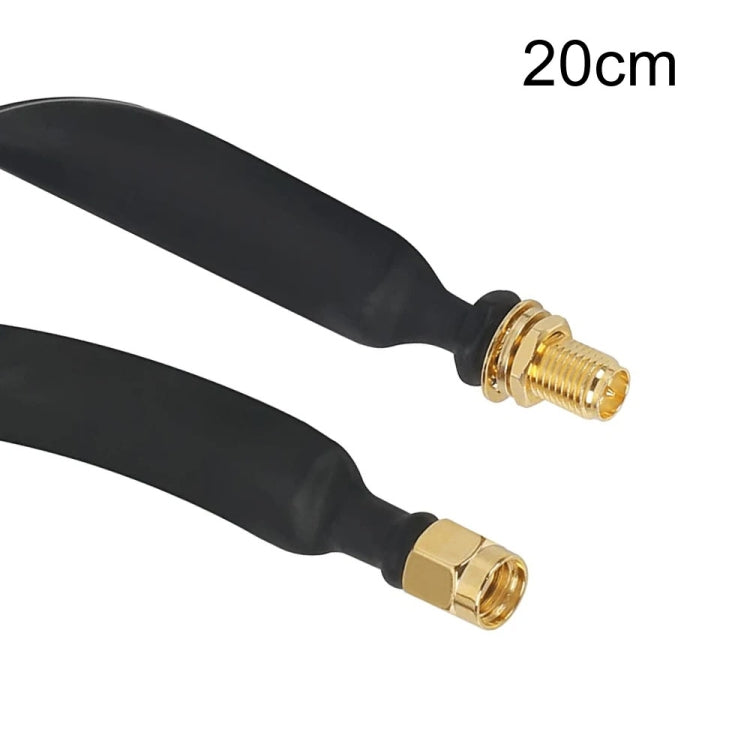RP-SMA Male To Female  Fiberglass Antenna Through Wall Adapter Cable Flat Window Cable(20cm) - HoMEdemic™ 