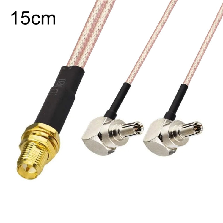 SMA Female To 2 CRC9 R WiFi Antenna Extension Cable RG316 Extension Adapter Cable(15cm) - HoMEdemic™ 