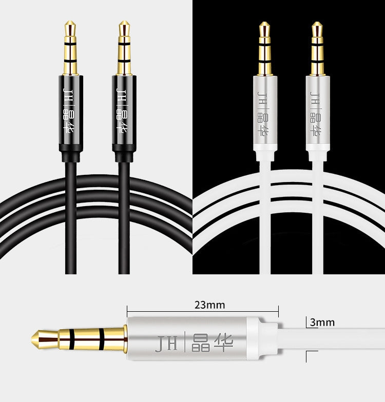 JINGHUA Audio Cable 3.5mm Male To Male AUX Audio Adapter Cable, Size: 2m(3 Knots White) - HoMEdemic™ 