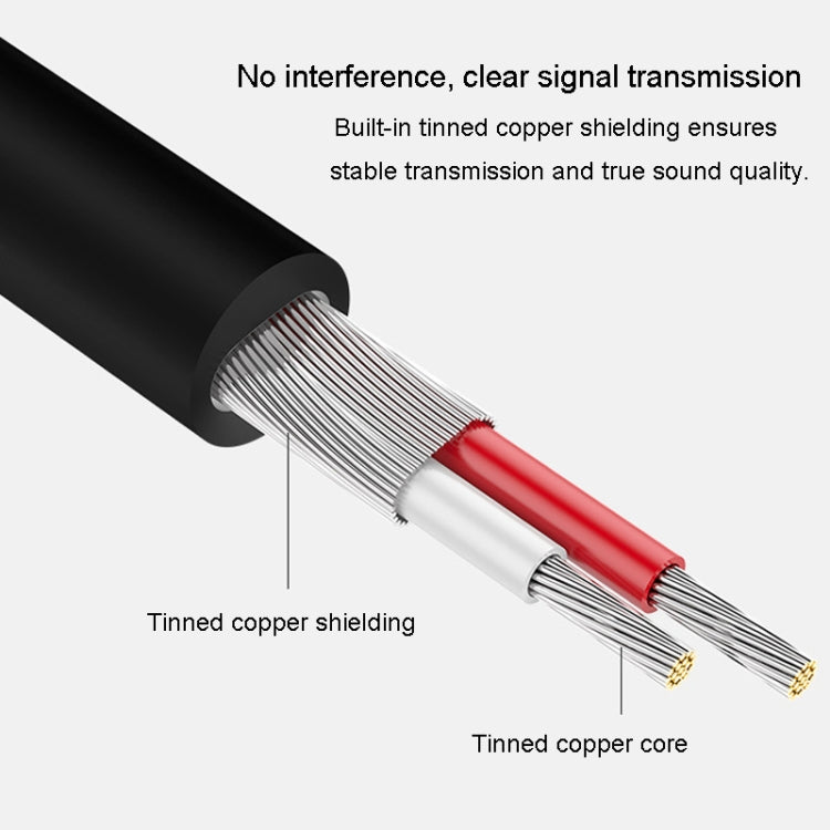 JINGHUA 3.5mm To 2RCA Audio Cable Game Console Outdoor Audio Connection Cable, Size: 10m(Grey) - HoMEdemic™ 
