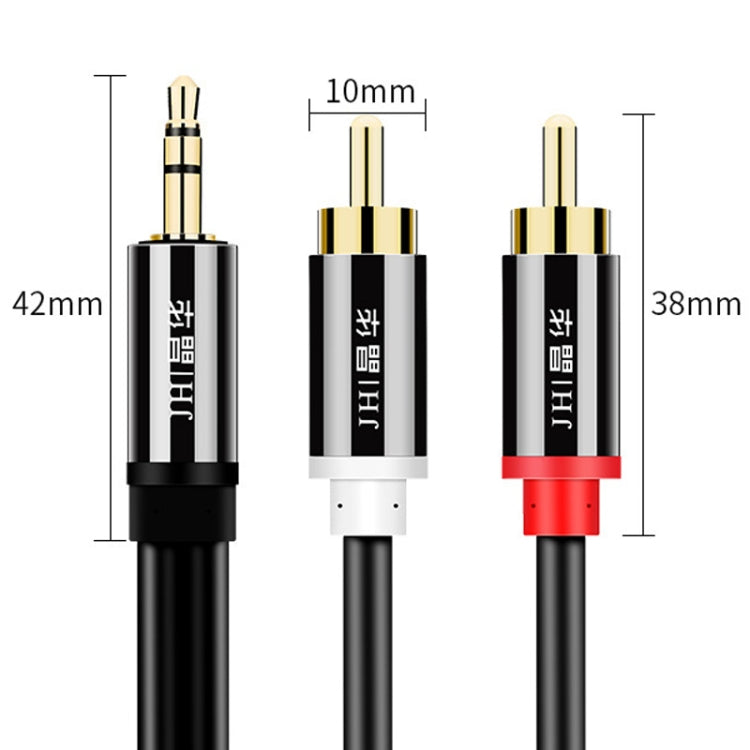 JINGHUA 1 In 2 3.5mm Audio Cable  3.5mm To 2RCA Double Lotus Computer Speaker Cell Phone Plug Cable, Length: 1.5m - HoMEdemic™ 