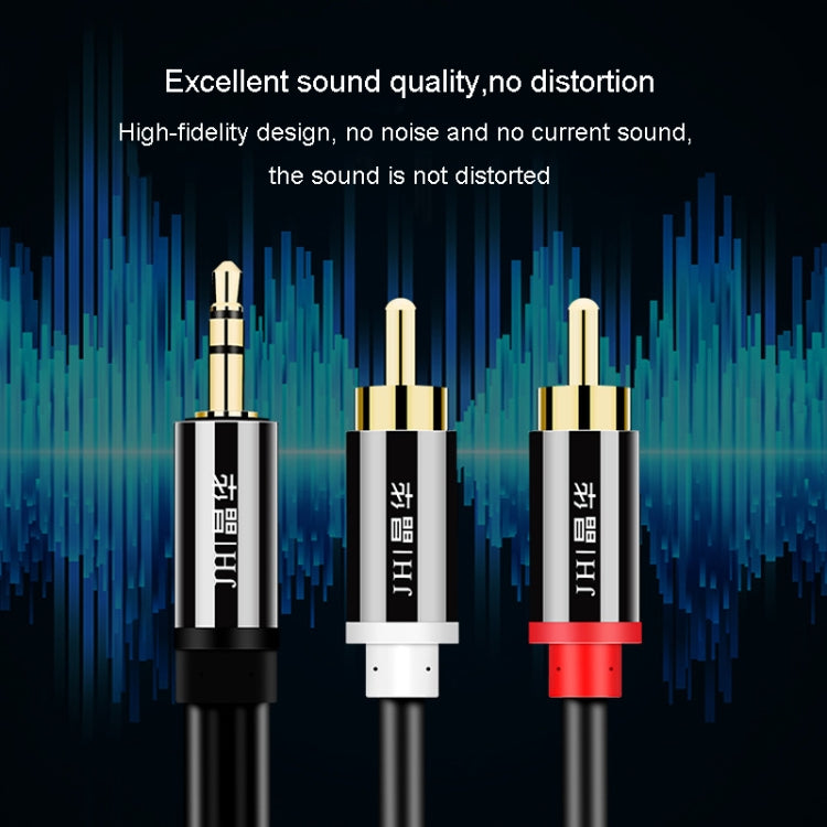 JINGHUA 1 In 2 3.5mm Audio Cable  3.5mm To 2RCA Double Lotus Computer Speaker Cell Phone Plug Cable, Length: 1.5m - HoMEdemic™ 