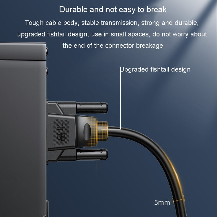JINGHUA VGA3+6 Computer Monitor Screen Connection Cable VGA Display Connection Wire, Size: 5m(Black) - HoMEdemic™ 