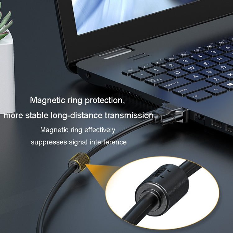 JINGHUA VGA3+6 Computer Monitor Screen Connection Cable VGA Display Connection Wire, Size: 5m(Black) - HoMEdemic™ 