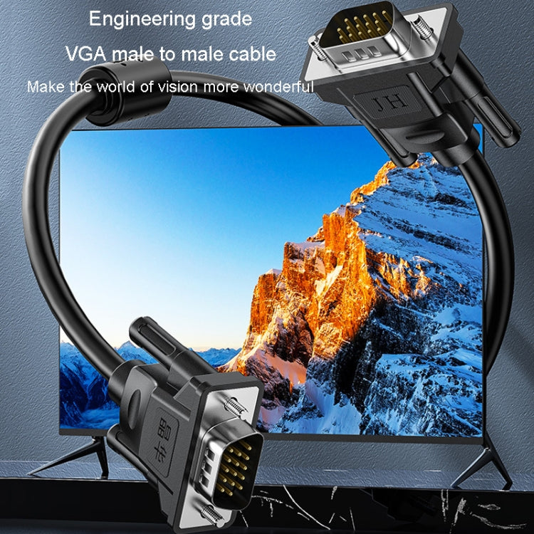 JINGHUA VGA3+6 Computer Monitor Screen Connection Cable VGA Display Connection Wire, Size: 5m(Black) - HoMEdemic™ 
