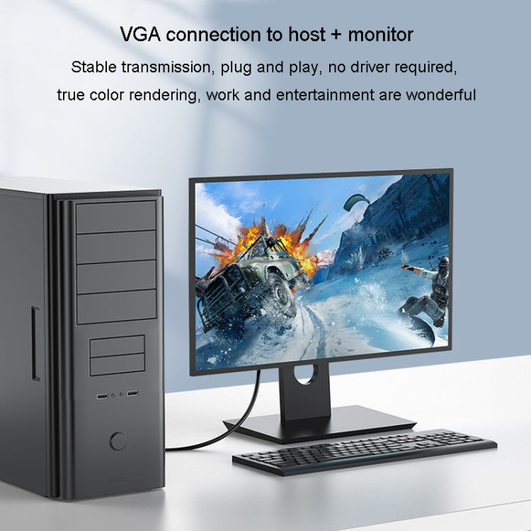 JINGHUA VGA3+6 Computer Monitor Screen Connection Cable VGA Display Connection Wire, Size: 1.5m(Black) - HoMEdemic™ 