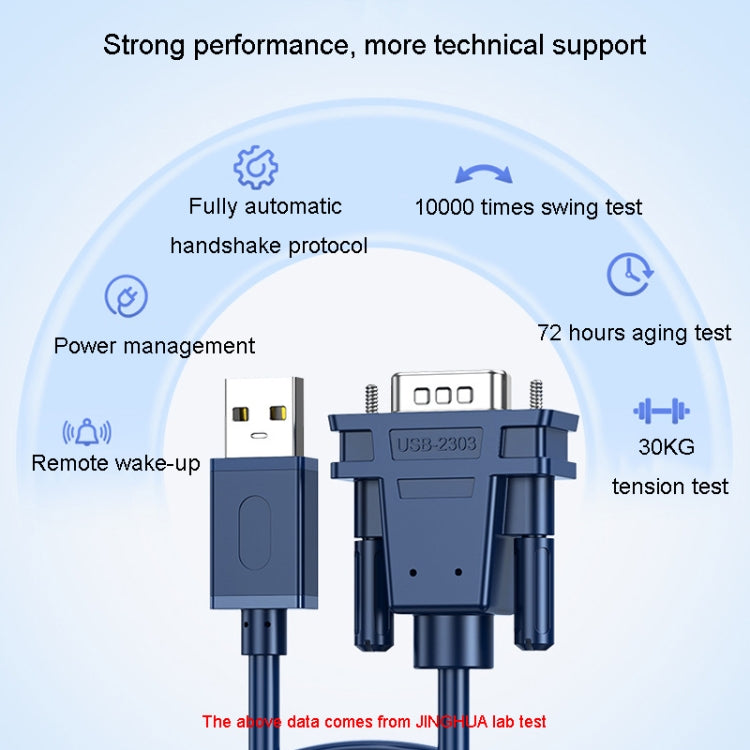 JINGHUA USB To RS232 Serial Cable DB9 Pin COM Port Computer Converter, Length: 1.2m - HoMEdemic™ 