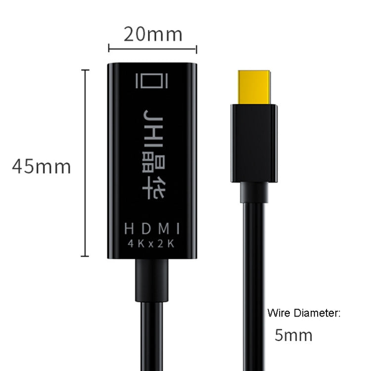 JINGHUA DP To HDMI HD Video Converter For Thunderbolt 4K Interface(Black) - HoMEdemic™ 