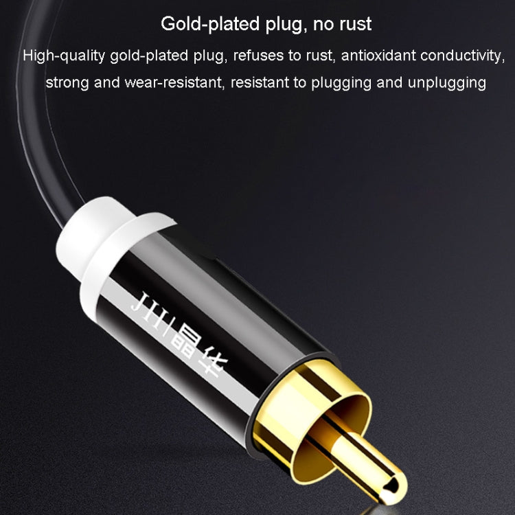 JINGHUA 2RCA Double Lotus Plug Audio Cable Left/Right Channel Stereo Amplifier Connection Wire, Length: 3m - HoMEdemic™ 