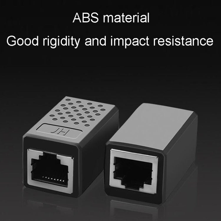 JINGHUA S61 Dual Pass-Through Header Network Cable Butt Connector Extender(Black) - HoMEdemic™ 