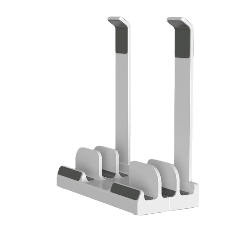 Dual-Purpose Laptop Vertical Stand Storage Rack Desktop Heightening Cooling Base(White) - HoMEdemic™ 
