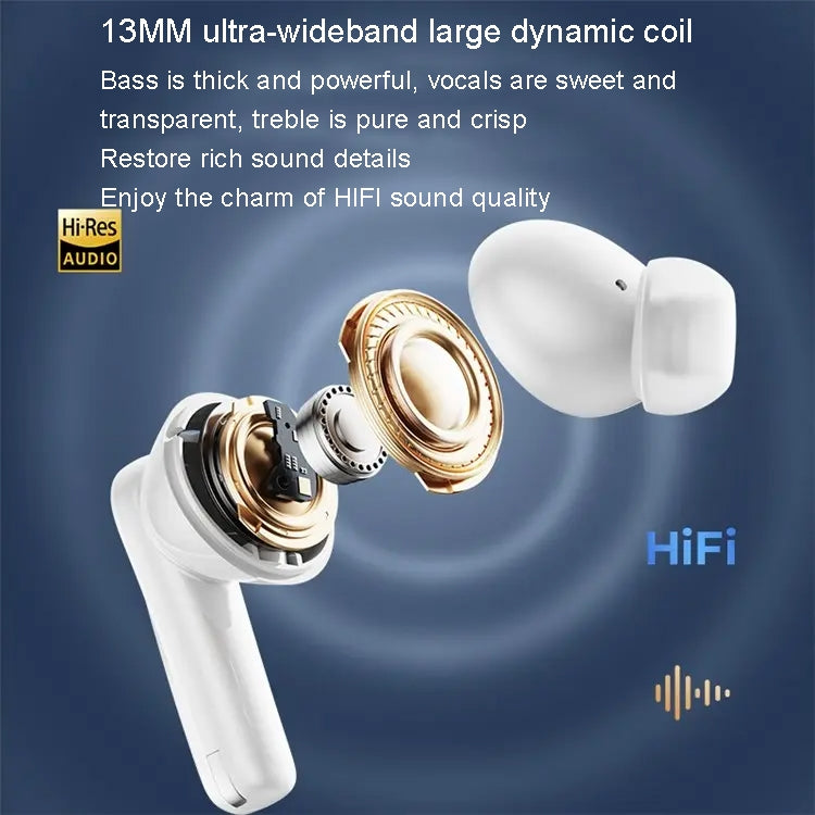 REMAX CozyPods W21N Dual Noise Reduction Bluetooth Earphone Music Call Wireless Earphone(Ivory White) - HoMEdemic™ 