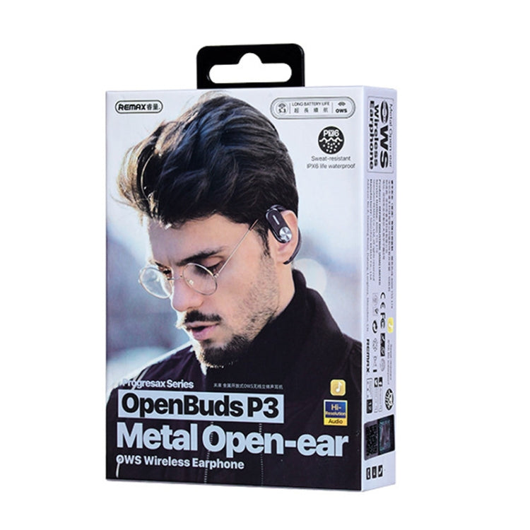 REMAX OpenBuds P3 Metal Open-Ear OWS Wireless Bluetooth Earphone(Black) - HoMEdemic™ 