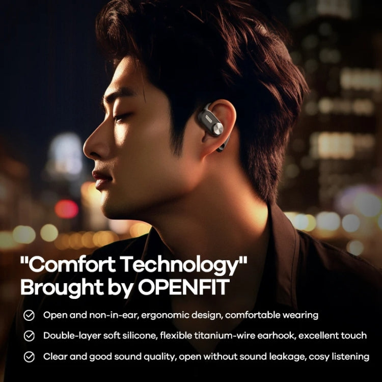 REMAX OpenBuds P3 Metal Open-Ear OWS Wireless Bluetooth Earphone(Black) - HoMEdemic™ 