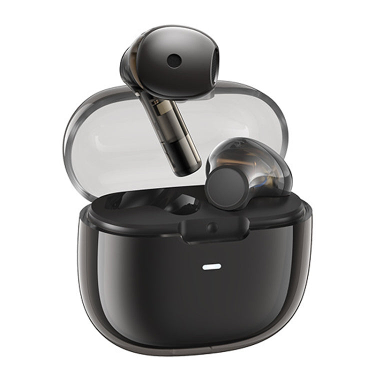 REMAX CozyBuds W18 Double ENC Intelligent Call Noise Reduction Wireless Earphone Transparent Shell Wireless Bluetooth Earphone(Graphite Black) - HoMEdemic™ 