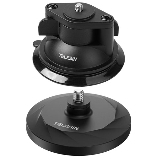 TELESIN Magnetic Base With 1/4 Inch Interface for DJI Pocket 3 / Insta360 Camera & Smart Phones With Suction Cup Base Set - HoMEdemic™ 