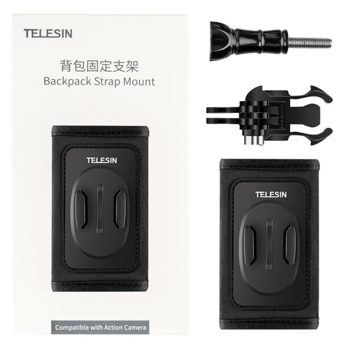 TELESIN Backpack Shoulder Strap Bracket Mount for GoPro Hero / Insta360 /  SJCAM / DJI Action Accessories, Spec: Set A - HoMEdemic™ 