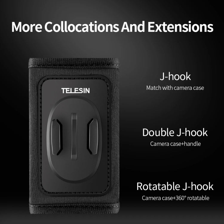 TELESIN Backpack Shoulder Strap Bracket Mount for GoPro Hero / Insta360 /  SJCAM / DJI Action Accessories, Spec: Only Strap Mount - HoMEdemic™ 