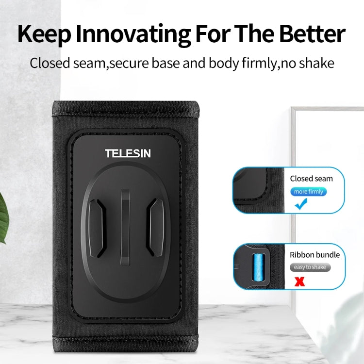 TELESIN Backpack Shoulder Strap Bracket Mount for GoPro Hero / Insta360 /  SJCAM / DJI Action Accessories, Spec: Only Strap Mount - HoMEdemic™ 