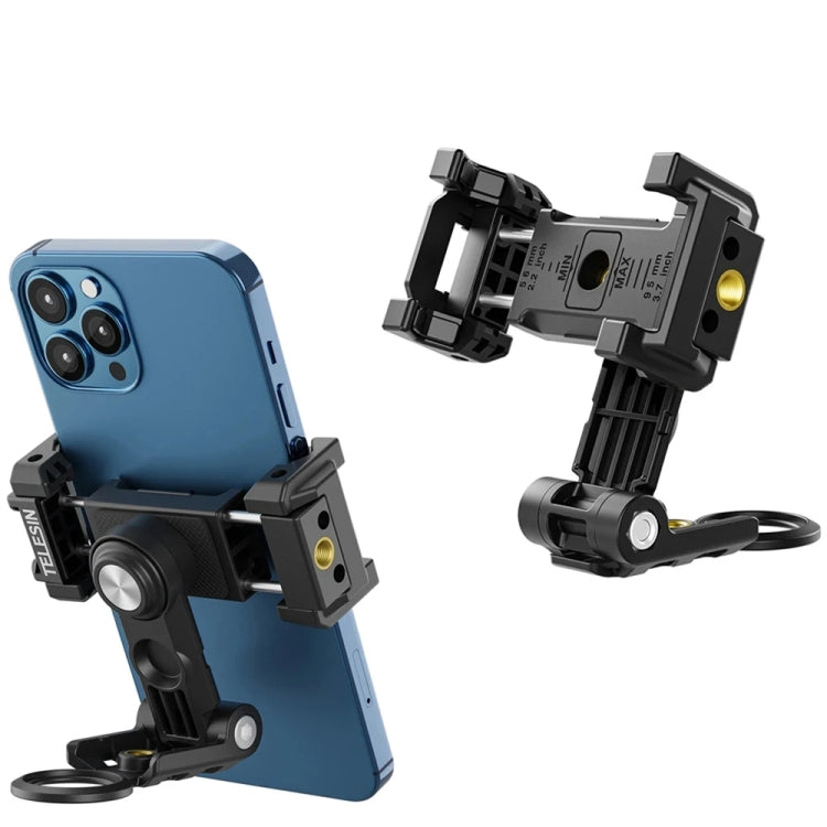 Telesin Mobile Phone Clip 360 Degree Rotating Desktop Bracket With Cold Shoe Mount(Black) - HoMEdemic™ 