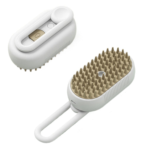 Pet Electric Spray Comb Rechargeable Cat Steamy Grooming Brush Cleaning Tool(White) - HoMEdemic™ 