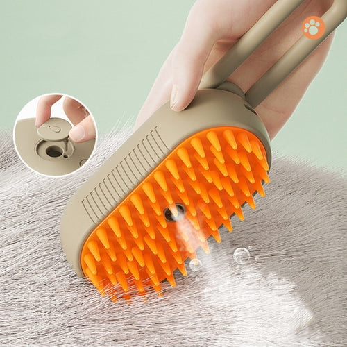 Pet Electric Spray Comb Rechargeable Cat Steamy Grooming Brush Cleaning Tool(Coffee) - HoMEdemic™ 