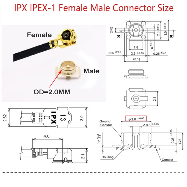 1 In 3 IPX To SMAJ RG178 Pigtail WIFI Antenna Extension Cable Jumper(15cm) - HoMEdemic™ 