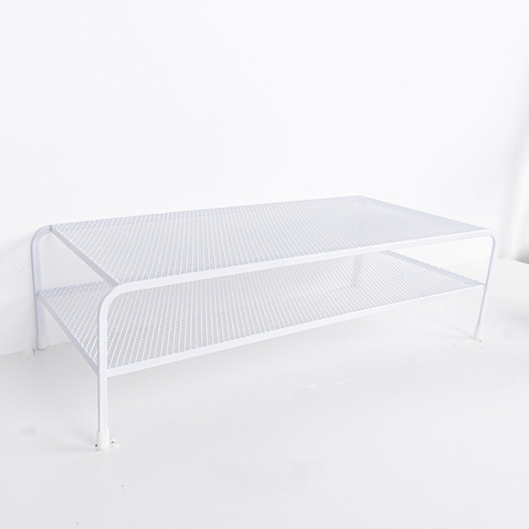 Computer Monitor Elevated Bracket Desk Wrought Iron Rack Organizer, Spec:  Double Layer - HoMEdemic™ 
