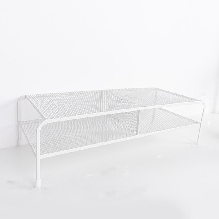Computer Monitor Elevated Bracket Desk Wrought Iron Rack Organizer, Spec: Double Layer Split - HoMEdemic™ 